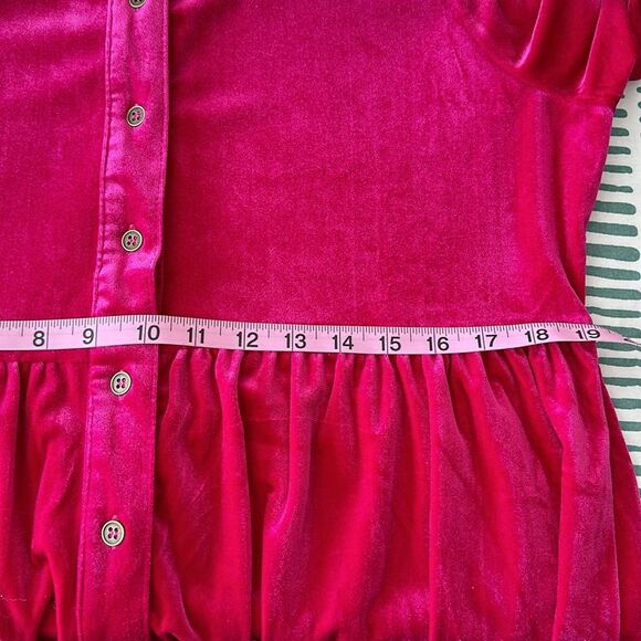 Umgee Women’s Velvet Tunic Button Down Peplum Top in Raspberry Size S - Picture 10 of 12